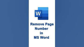 How to Remove Cover Page Number in MS Word? #shorts #msword