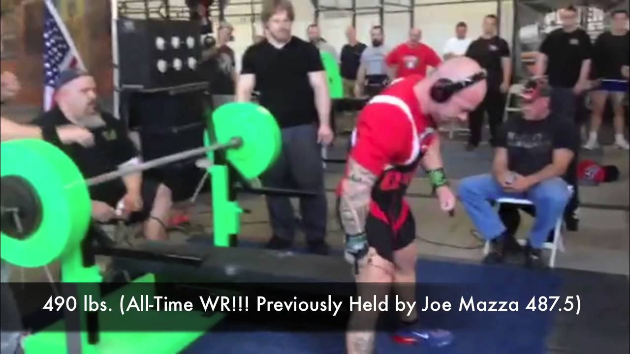 Phillip Brewer Bench Press 450,470,490,500 lbs. @164