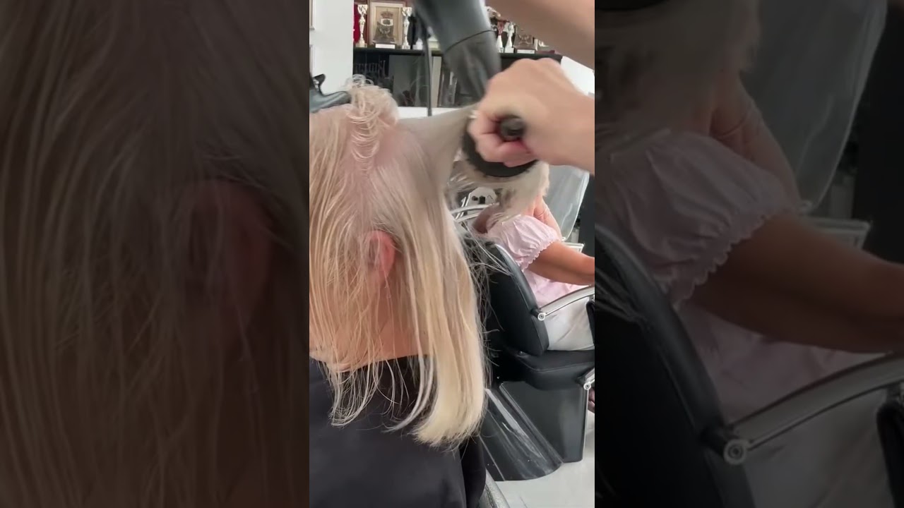 Blow dry long hair #video #haircut #hair #blowup #blowout #pixiehaircut #longlayerhaircut #funny