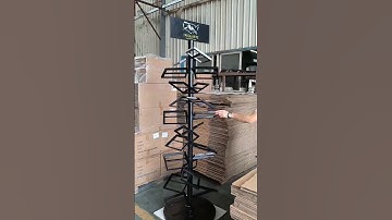 SRL010-Rotating quartz stone flooring stand display rack factory #displaystand #marble #showroom