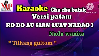 RODO AU SIAN LUAT NADAO I || TILHANG GULTOM || Karaoke nada wanita