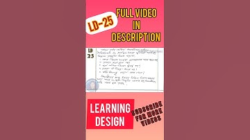 B.Ed (3rd sem) Education Method Learning Design | এডুকেশন (শিক্ষাবিজ্ঞান) শিখন নকশা | #shorts
