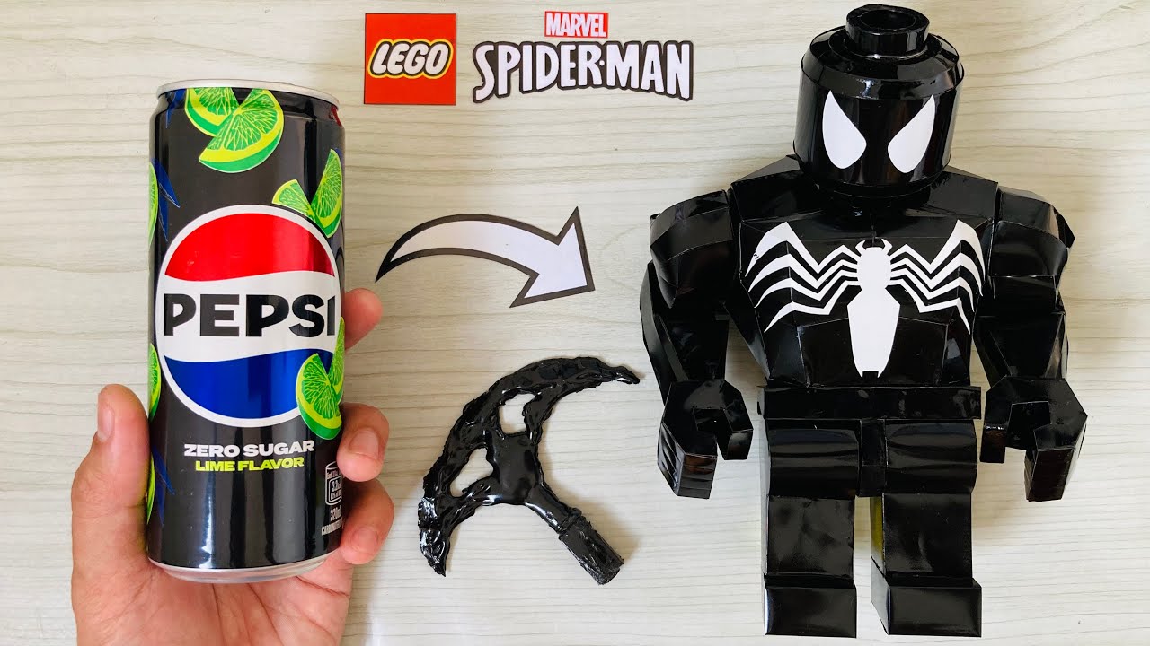 Homemade LEGO Venom using Soda cans - YouTube