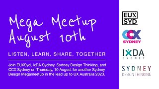 SydDT #84 Design Megameetup - UXA 2023