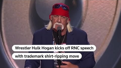 Hulk Hogan rips off shirt to start RNC speech | NEWS