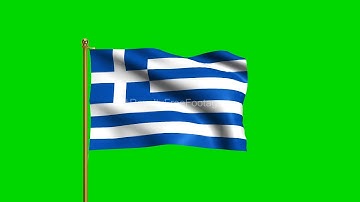 Greece National Flag HD | World Countries Green Screen Flag animation loop | Royalty Free Footages