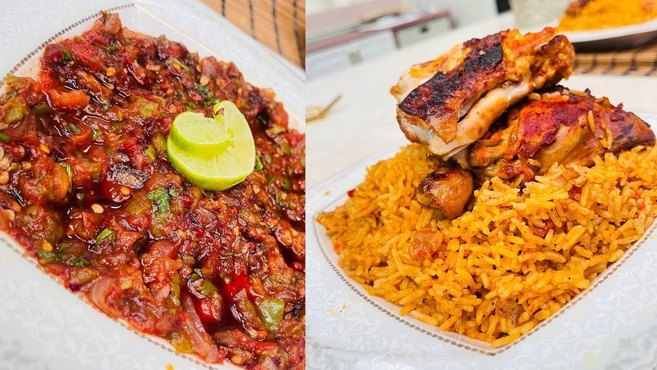 طريقة عمل كبسة دجاج بالبيري بيري - سلطة الخضار المشوي | المطعم مع الشيف محمد حامد