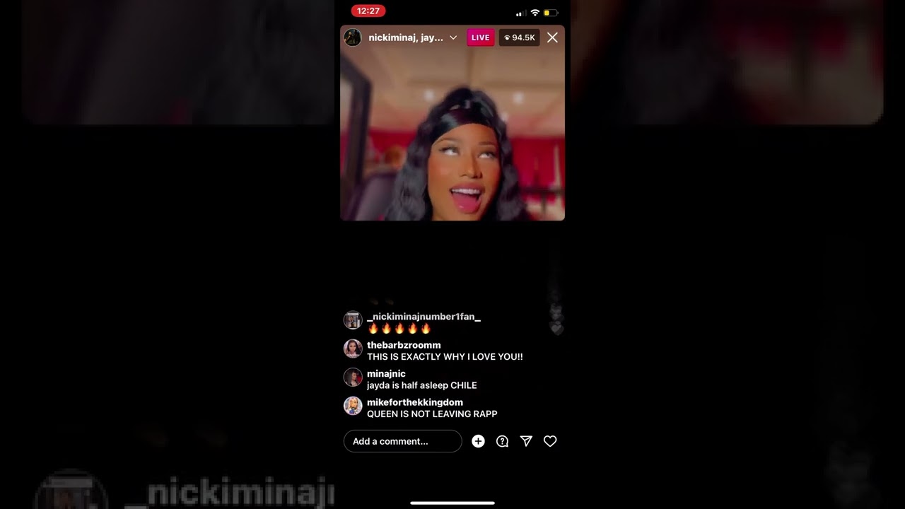 Nicki Minaj and Jayda Cheaves Instagram Live