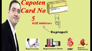 Capoten (captopril) - كابوتن لعلاج الضغط واعتلال الكلي السكري - Drug card