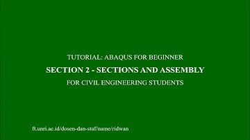 Abaqus Tutorial 2 - Sections and Assembly