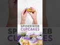 Halloween Black Widow Spider Web Cupcakes