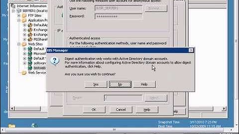Enable Digest Authentication for a Website in Windows IIS