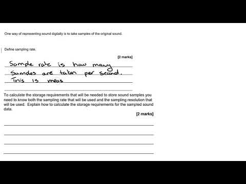 AQA Computer Science 3 3 7 Representing Sound Walking Talking Mock