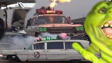 Crazy Ghostbusters  Ecto-1 1963 Cadillac Hearse / Ambulance Texas LoneStar Throwdown 2019 Samspace81