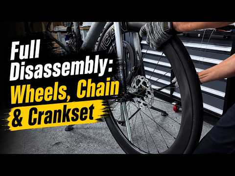 Full Disassembly Wheels, Chain & Crankset.#icancycling #flyee