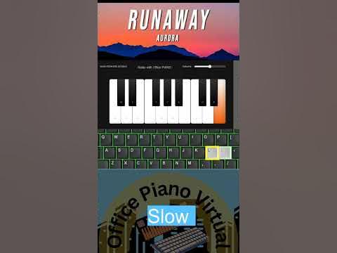 AURORA - Runaway | Piano tutorial | Virtual piano | Office Piano