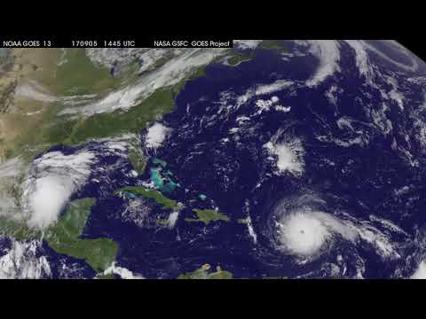 Satellite Animation Sees Category 5 Hurricane Irma And Tropical Storm Katia Youtube