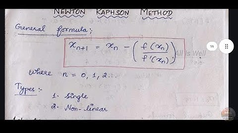 Newton raphson method/ Simultaneous non linear equations with two unknowns/Engineering maths #maths