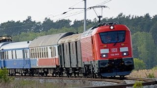 Testování lokomotiv řady 102 Deutsche Bahn na VUZ Velim /Train test track Czech Republic/ 6.5.2017