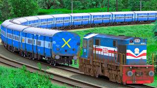 WDM3D SHUNT ICF BLUE PASSANGER TRAIN | BUMPY RAILROAD | Train Simulator | Railwork | NTG GAMING screenshot 2