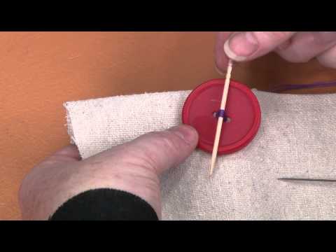 Sewing On A Two-Hole Thread Shank Button
