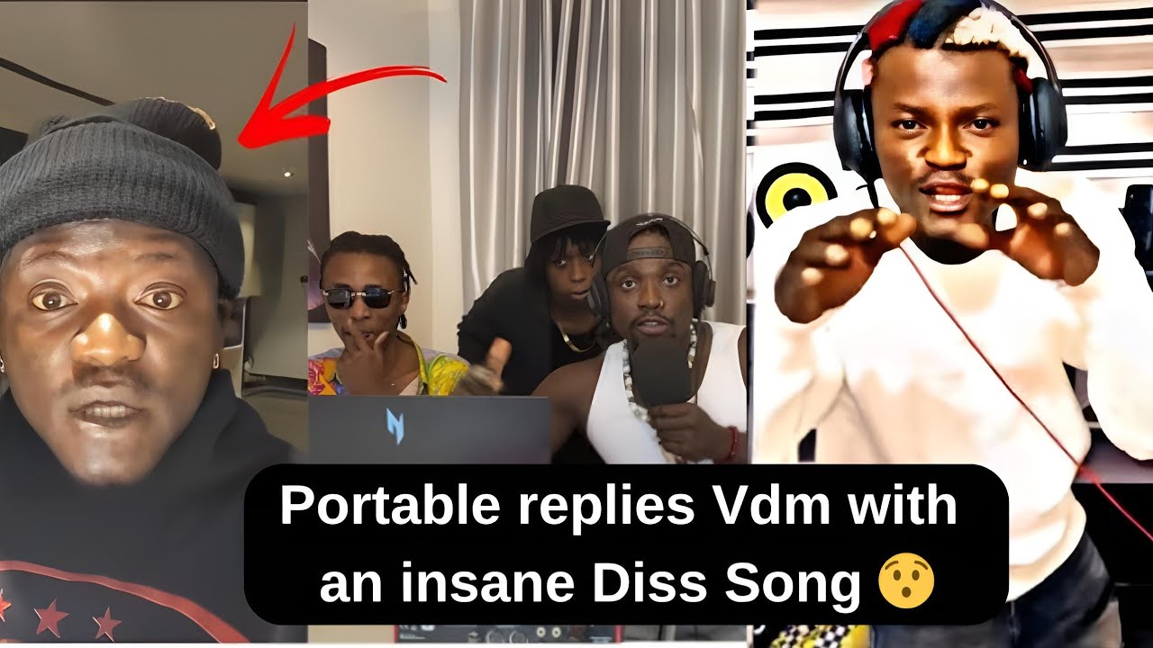 Portable FIRES BACK at VeryDarkMan with a better DISS SONG As he expose VDM steal NGO money 😯