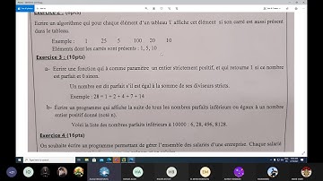 Correction EFM TDI 2021 Régionnal  Casa - Settat  Programmation structurée Algo + Python