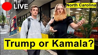 Nick Shirley alleges: IRL Asking Swing State Voters who they are voting for | North Carolina