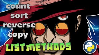 شرح بايثون - الخدمات المجانية - (count, sort, reverse, copy) python list count method