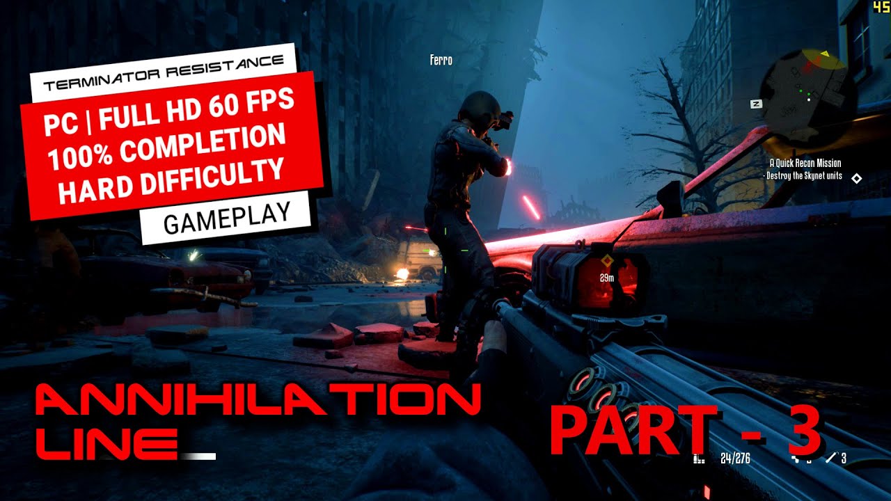 TERMINATOR RESISTANCE ANNIHILATION LINE 100% Walkthrough Part 3 (Hard Difficulty) - No Commentary