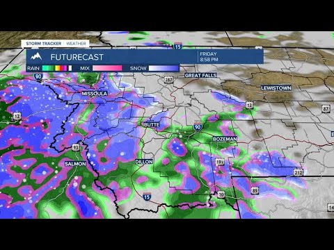 Rain and snow arrives Friday night - YouTube