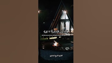 وأن ليس للإنسان إلا ما سعي/القارئ الشيخ المنشاوي #قرآن #راحة_نفسية #القرآن_الكريم #quran #viralvideo