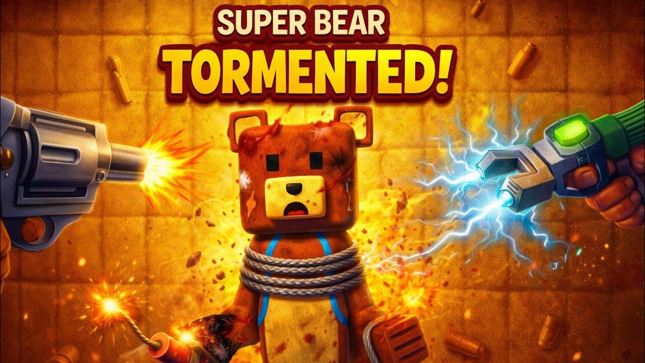 The SUPER BEAR ADVENTURE Hero Was Brutally TORTURED in KICK THE BUDDY 😈