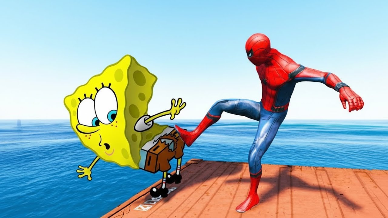 GTA 5 | Crazy Ragdoll - Spiderman With Minions Funny Fails ep.4