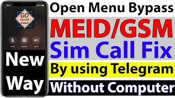 How to Open Bypass MEID/GSM iPhone with Sim Call Fix using Telegram with Computer | New Method 100%