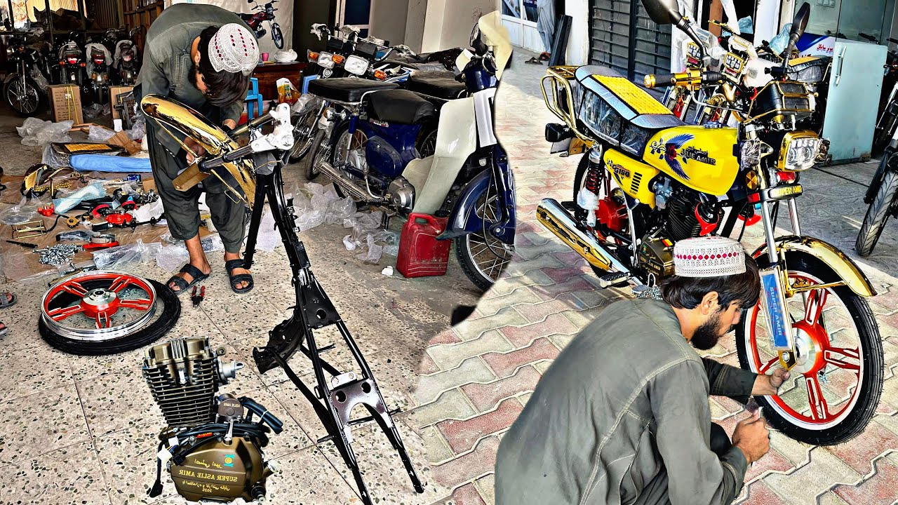 Amazing Transformation Motorcycle Built From Parts ||Skilled Worker Building a Custom Golden Bike 