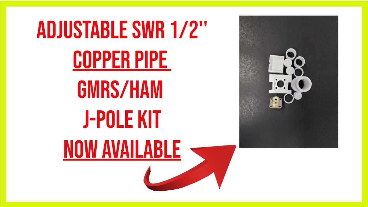 🔺now available - GET YOUR adjustable SWR 1/2'' COPPER PIPE GMRS/ham/business band j-pole kit!!!  🔺