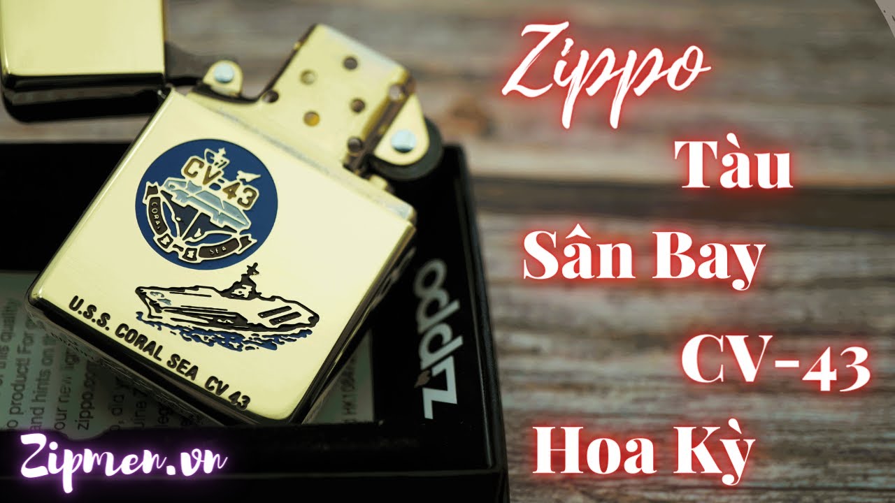 Bật lửa Zippotàu sân bay CV 43 Hoa Kỳ | ZIPPO USA Xịn - YouTube