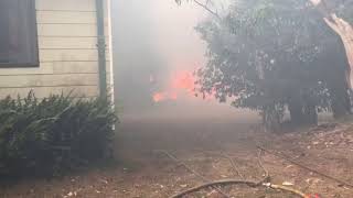 Bawley Point Brigade saving another home - Currowan Fire South Coats NSW Australia