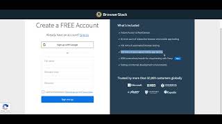 BrowserStack Signup Free Trial