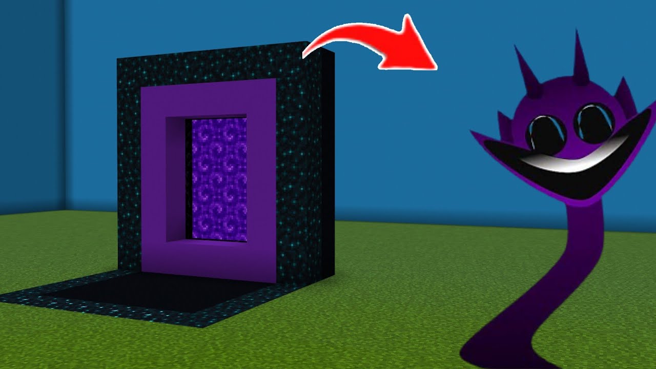 Never Make A Portal To Durple Sprunki Village In Minecraft 