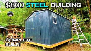 10x12 Steel Building for $800 with Floor - Complete Shed Assembly