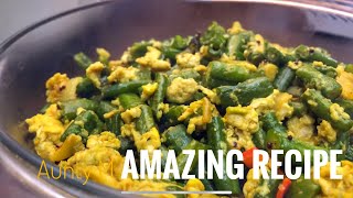 HOW TO COOK SIMPLE FRIED LONG BEANS by Aunty M