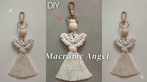 Make Your Own Macrame Angel Keychain | Easy DIY Gift Idea 💕