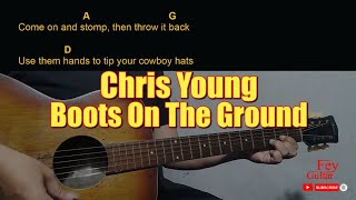 Chris Young - Boots On The Ground | Easy Guitar Chord & Lyrics cover 