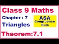 Theorem71 asa congruence rule chapter7 triangles  ncert maths class 9