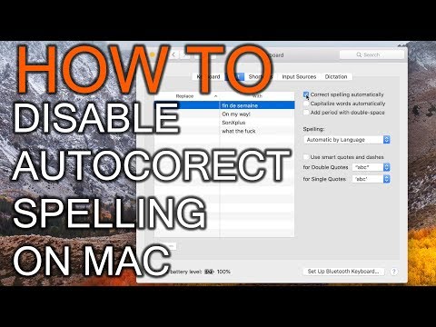 How to disable autocorrect on Mac