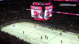 Caps fans celebrate first career goal by Evgent Kuznetsov last night (thought it was Ovie's 3rd)