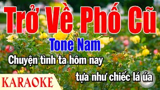 Trở Về Phố Cũ Karaoke Tone Nam Nhạc Hoa Lời Việt 8x 9x Hạ Vũ Music