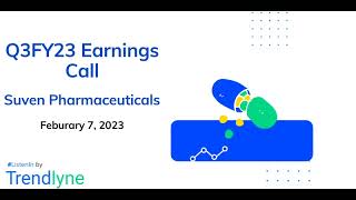 Suven Pharmaceuticals Earnings Call for Q3FY23